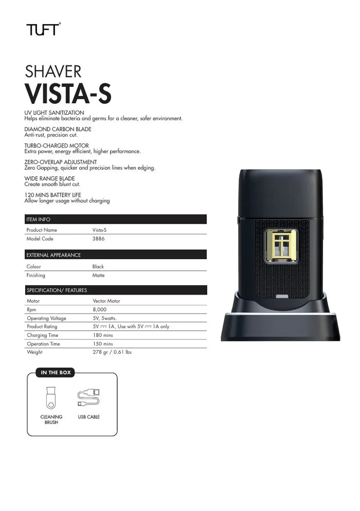 Tuft Vista S Professional Shaver With UV