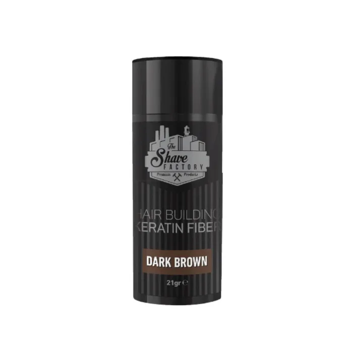 The Shave Factory Hair Building Keratin Fiber Dark Brown - 21g