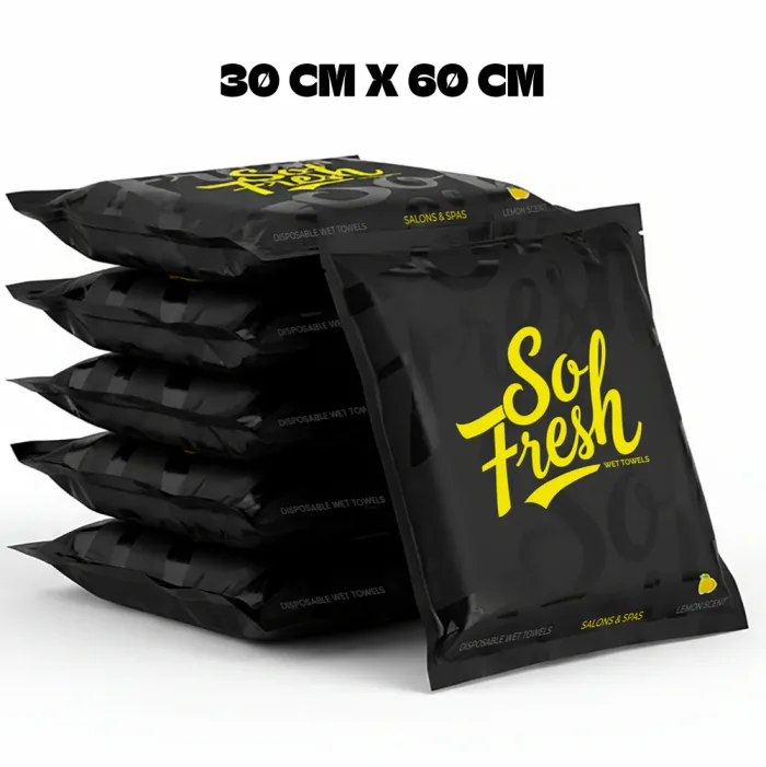So Fresh Wet Towels Lemon Scent - 30cm by 60cm 20 Pack
