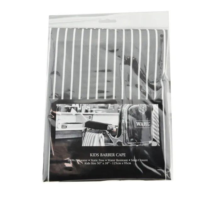 Wahl Kids Barber Cape Grey with Pin Stripe WP110G