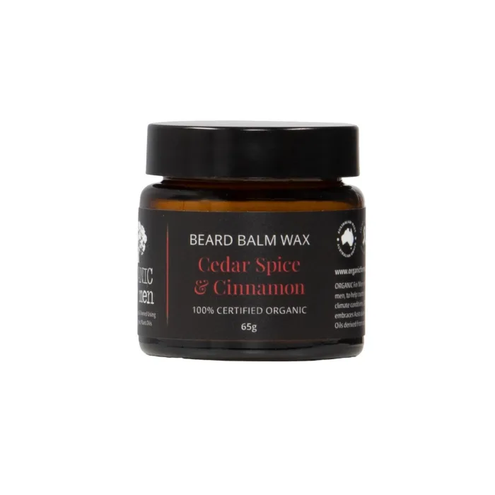 Organic For Men Beard Balm Wax Cedar Spice & Cinnamon 65g
