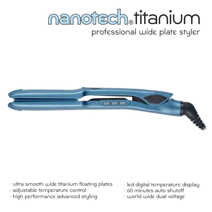Nanotech Titanium Professional Wide Plate Styler Straightener