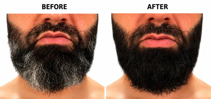 CORLIFEN Permanent Ammonia - Free Vegan Hair and Beard Colouring Shampoo 180ml - Natural Black