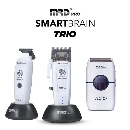 MRD Pro White Trio Combo Clipper Trimmer Shaver